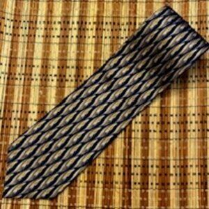 J.Z. RICHARDS FOR NORDSTROM Men's Necktie Handcrafted Silk Blue Brown Tie